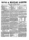 Naval & Military Gazette and Weekly Chronicle of the United Service Saturday 24 September 1842 Page 1