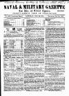 Naval & Military Gazette and Weekly Chronicle of the United Service Saturday 28 July 1860 Page 1
