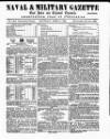 Naval & Military Gazette and Weekly Chronicle of the United Service Saturday 06 April 1861 Page 1