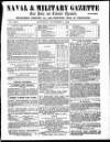 Naval & Military Gazette and Weekly Chronicle of the United Service Saturday 01 November 1862 Page 1