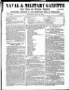 Naval & Military Gazette and Weekly Chronicle of the United Service Saturday 30 May 1863 Page 1