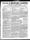 Naval & Military Gazette and Weekly Chronicle of the United Service Saturday 04 July 1863 Page 1