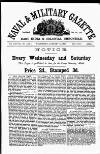 Naval & Military Gazette and Weekly Chronicle of the United Service Wednesday 19 January 1870 Page 1