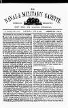Naval & Military Gazette and Weekly Chronicle of the United Service Saturday 22 June 1872 Page 1
