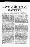 Naval & Military Gazette and Weekly Chronicle of the United Service Saturday 05 October 1872 Page 1