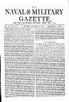 Naval & Military Gazette and Weekly Chronicle of the United Service Saturday 11 October 1873 Page 1