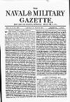 Naval & Military Gazette and Weekly Chronicle of the United Service