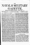 Naval & Military Gazette and Weekly Chronicle of the United Service Saturday 13 June 1874 Page 1