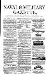 Naval & Military Gazette and Weekly Chronicle of the United Service Wednesday 11 December 1878 Page 1