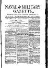Naval & Military Gazette and Weekly Chronicle of the United Service Wednesday 05 October 1881 Page 1
