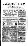 Naval & Military Gazette and Weekly Chronicle of the United Service Wednesday 24 September 1884 Page 1