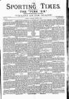 Sporting Times Saturday 09 August 1884 Page 1