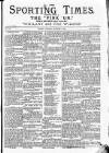 Sporting Times Saturday 07 November 1885 Page 1