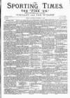 Sporting Times Saturday 19 November 1887 Page 1
