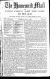 Homeward Mail from India, China and the East Monday 09 January 1871 Page 1