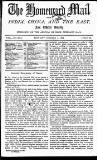Homeward Mail from India, China and the East Monday 01 December 1873 Page 1