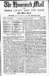 Homeward Mail from India, China and the East Thursday 23 December 1880 Page 1