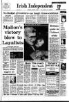 Irish Independent Saturday 25 January 1986 Page 1