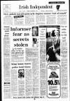 Irish Independent Tuesday 01 September 1987 Page 1