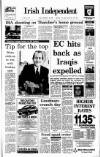 Irish Independent Tuesday 18 September 1990 Page 1