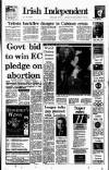 Irish Independent Monday 13 April 1992 Page 1