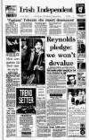 Irish Independent Friday 18 September 1992 Page 1