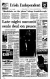 Irish Independent Wednesday 29 November 1995 Page 1