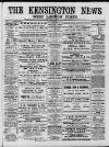 Kensington News and West London Times Saturday 21 January 1888 Page 1