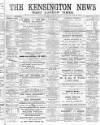 Kensington News and West London Times Saturday 26 October 1889 Page 1