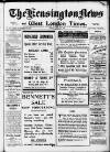 Kensington News and West London Times Friday 15 July 1921 Page 1