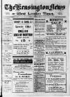 Kensington News and West London Times Friday 04 August 1922 Page 1