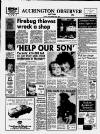 Accrington Observer and Times Friday 20 November 1987 Page 1