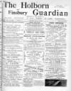 Holborn and Finsbury Guardian Saturday 18 April 1891 Page 1