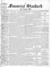 Financial Standard Saturday 03 October 1891 Page 1