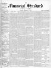 Financial Standard Saturday 12 December 1891 Page 1