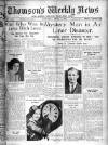 Thomson's Weekly News Saturday 08 April 1933 Page 1