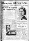 Thomson's Weekly News Saturday 18 November 1933 Page 1