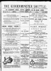Kidderminster Times and Advertiser for Bewdley & Stourport Saturday 04 March 1876 Page 1