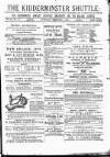 Kidderminster Times and Advertiser for Bewdley & Stourport Saturday 09 December 1876 Page 1