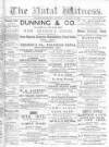 Natal Witness Tuesday 22 October 1878 Page 1