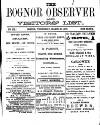 Bognor Regis Observer Wednesday 20 March 1878 Page 1