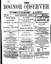 Bognor Regis Observer Wednesday 21 August 1878 Page 1