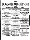 Bognor Regis Observer Wednesday 09 October 1878 Page 1