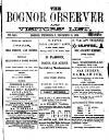 Bognor Regis Observer Wednesday 11 December 1878 Page 1