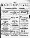 Bognor Regis Observer Wednesday 22 January 1879 Page 1