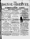 Bognor Regis Observer Wednesday 21 January 1880 Page 1