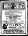 Irish Society (Dublin) Saturday 08 February 1890 Page 1