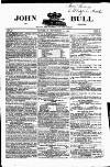 John Bull Saturday 15 September 1860 Page 1