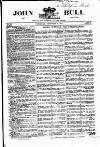 John Bull Saturday 08 December 1860 Page 1