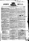 John Bull Saturday 01 June 1861 Page 1